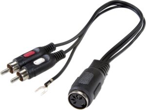 DIN 5 Pin - RCA + Masse