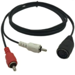 Adaptateur DIN vers RCA pour ancienne platine - Modèle DIN 5 broches vers  RCA (DIN/Cinch)